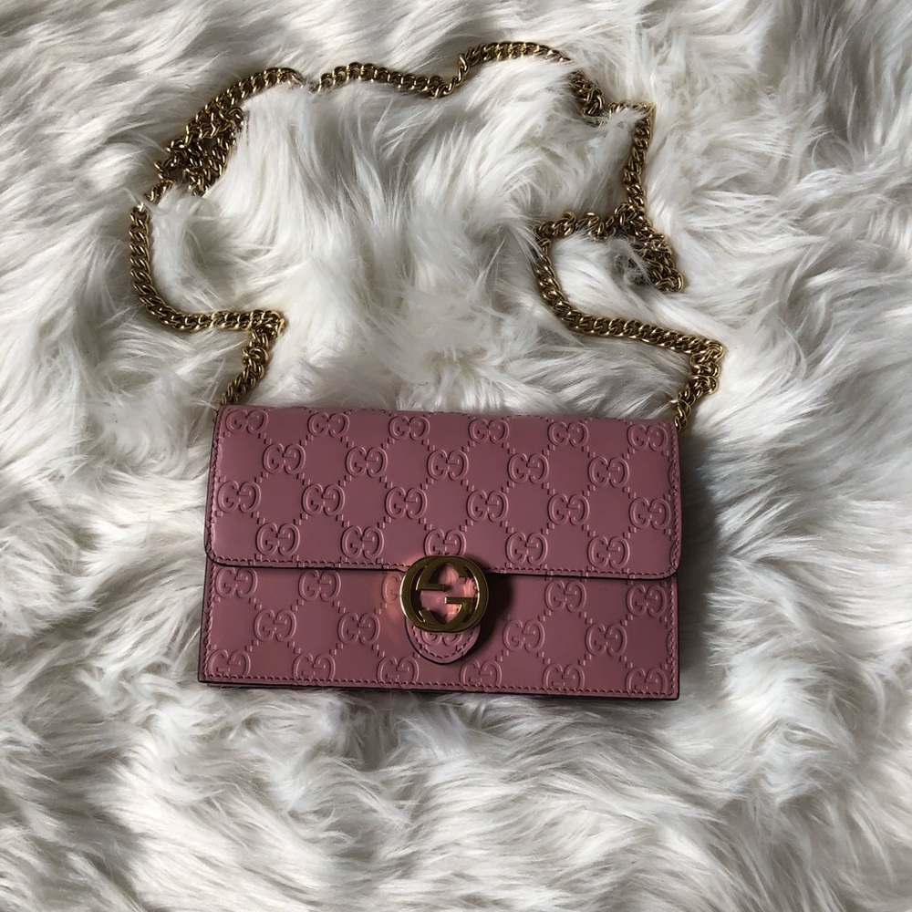Pink Gucci crossbody